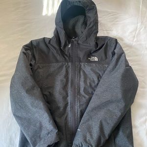 North face boys jacket. Fuzzy inside. No tears/smoke free home. Size 14/16